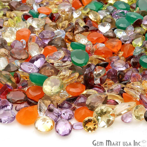 50+ Carats Mixed Gems Natural Loose Gemstones | 100% Natural Loose Gemstones bulk| Grade A+ (natural inclusions) |Hand Cut and Polished | 20-30 pi...