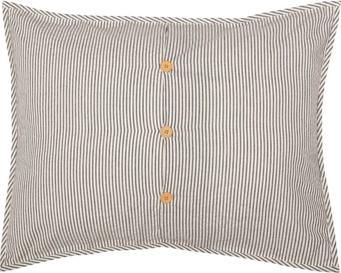VHC Brands Hatteras Seersucker Blue Ticking Stripe Standard Sham 21x27...