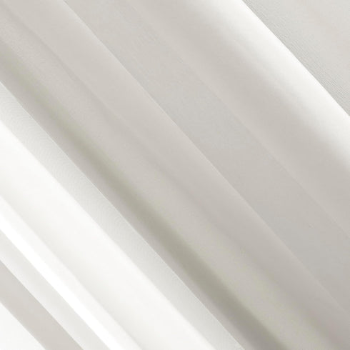 No. 918 Emily Sheer Voile Grommet Curtain Panel, 59" x 63", Eggshell Off-White...