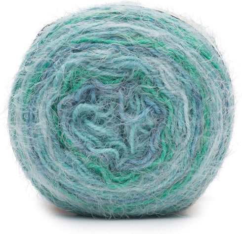 Caron Latte Cakes Self-Striping Yarn, 8.8 oz. / 250g, 530 Yards / 485 Meters (Velvet Teal 291222-22006)...