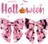 Halloween Dog Collar with Bow Tie & Flower, Cotton Bowtie & Flower Dog Collar for Boys or Girls Dogs, Cute Pink Comfortable Pet Collar with Metal ...
