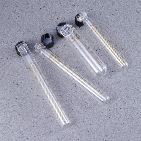 8 Pcs Tubes Graduated Glass Test Tubes with Screw Caps Calibration Test Tubes 10ml 15ml 20ml 30ml...