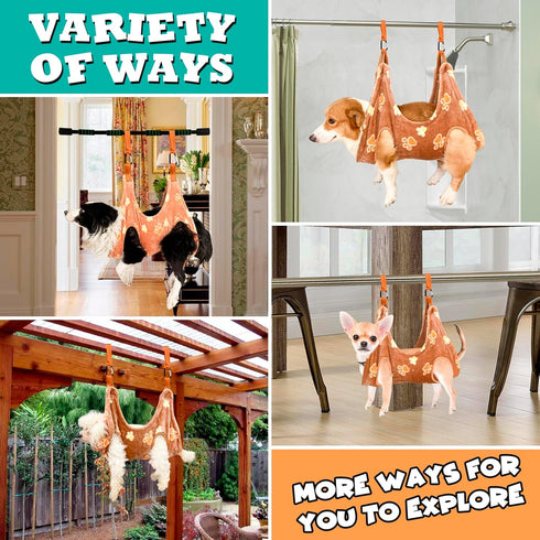Dog Grooming Kit, Dog Grooming Supplies, Dog Grooming Hammock, Dog Grooming Harness, Dog Nail Clippers, Dog Nail Grinder, Hooks, Dog Hammock Kit f...
