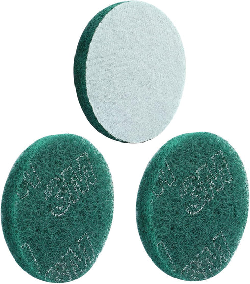 8Pcs Scrub Pads Round Scrubber Scouring Pads Abrasive Scuffing Tool for Home Kitchen House Cleaning, Green...