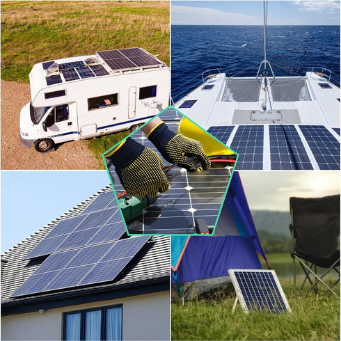 Solar Connectors Cable for 2 Solar Panels, Parallel 10AWG Solar Panel Connectors Y Branch Adapter Tool-free (FMM/MFF)...