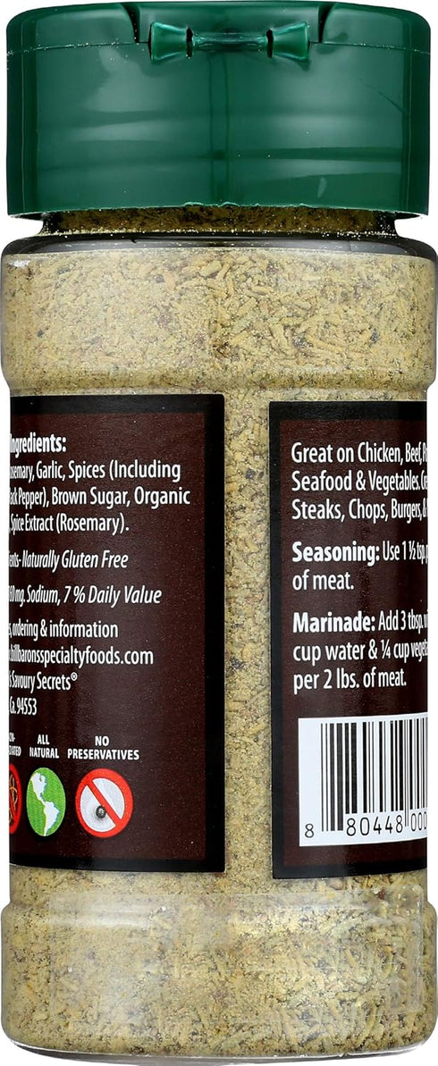 BARON SPICES & SEASONINGS Rosemary Garlic Seasoning Marinade, 2.64 OZ...