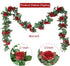 Syhood Artificial Rose Garlands Rose Vines Leaves Banners Hanging Fake Floral Garland Flower Vine for Wedding Arch Ceremony Home Garden Outdoor Pa...