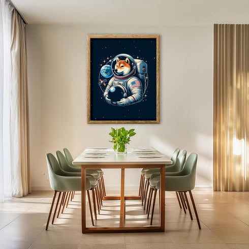 Posterizer 1 pcs-meme space dog sci-fi home decor-Abstract & Modern Art-Fantasy & Fiction Art-Gift for movie lovers-Decor for Home & Office- UNFRA...
