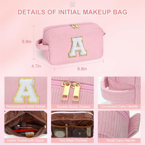 Cute Makeup Bag - Girls Make Up Bag Cosmetic Bag Teen Girl Gifts Trendy Stuff Gifts for Women Teen Girl Preppy Stuff Skincare Bag Mom Wife Teacher...