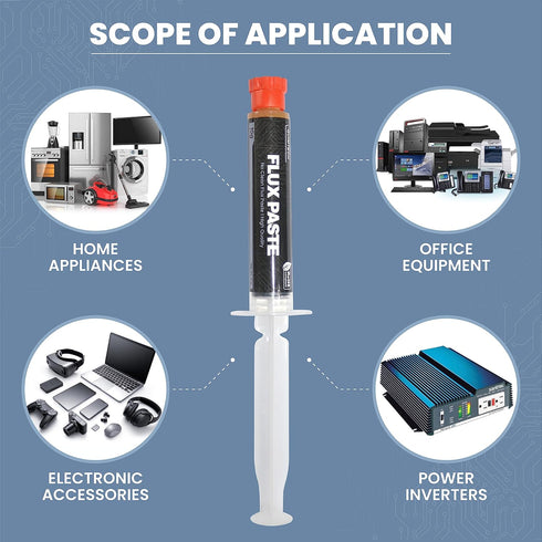 Solder Flux Syringe (10 g.) I Solder Paste I Soldering Flux I Electrical Solder I No Clean Flux Paste I Rosin Flux I Soldering Flux for Electronic...