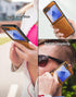 Foluu for Samsung Galaxy Z Flip 6 5G Case, Galaxy Z Flip 6 Leather Case, PU Leather + Hard PC Shell Ultra Thin Slim Durable Protective Phone Case ...