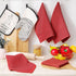Homaxy 100% Cotton Waffle Weave Kitchen Dish Cloths, Ultra Soft Absorbent Quick Drying Dish Towels, 12 x 12 Inches, 6-Pack, Brick Red...