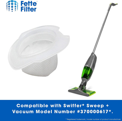 Fette Filter - Vacuum Replacement Filters Compatible with Swiffer Sweep and Vac. Compare to Part #99196 (Pack of 6)...