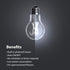 Feit Electric LED Built-in Dusk to Dawn Sensor Intellibulb - Clear Filament A19 with an E26 Medium Base Light Bulb - 60W equivalent - 15 Year Life...