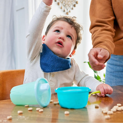 The First Years Take and Toss Toddler Feeding Value Set - Includes Dishwasher Safe Toddler Bowls with Snap-On Lids - 20 Count...