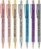 Jxueych 7 Pcs Funny Ballpoint Pen Set Gift for Coworker, Days of The Week Daily Glitter Pen, Black Ink Medium Point 1.0 Mm Smooth Writing...