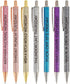 Jxueych 7 Pcs Funny Ballpoint Pen Set Gift for Coworker, Days of The Week Daily Glitter Pen, Black Ink Medium Point 1.0 Mm Smooth Writing...