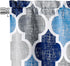 Beauoop Lattice Blackout Window Valance Curtain Panels Thermal Insulated Noise Reduction Drapes for Kitchen Cafe Living Room Quatrefoil Window Tre...