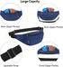 Fanny Pack With 4-Zipper Pockets-Crossbody Bags For Women And Man-Crossbody Bag With Adjustable Strap For Travel Running Hiking Walking Workout Bl...