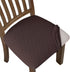 Stretch Chair Seat Covers 4 PCS, Removable Washable Dining Chair Covers Anti-Dust Dining Room Seat Cushion Slipcovers (4, Chocolate)...