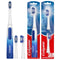Colgate 360 Floss Tip Sonic Powered Battery Toothbrush, 2 Pack with Floss Tip Refill Heads...