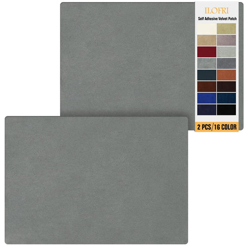 ILOFRI Fabric Couch Repair Patch Self Adhesive 8x11 inch 2PCS, Velvet Microfiber Flannel Sofa Repairing for Upholstery, Furniture, Loveseat, Car S...