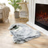 Ashler faux fur rug, Fluffy Shaggy Area Rug Ultra Soft 2 x 3 Feet Sheepskin Fur Rug, Frosted Bottom Black Fuzzy Rug Machine Washable Shag Rug, Nur...