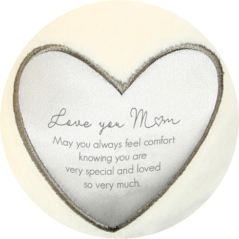 Pavilion Gift Company Mom-12 Royal Plush Love You Mom-Soft Memory Foam Travel Hospital Stay Neck Pillow, 12", Cream...