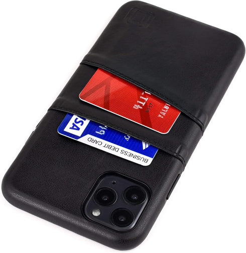 Dockem Wallet Case for iPhone 11 Pro Max: Built-in Metal Plate for Magnetic Mounting & 2 Credit Card Holder Slots (6.5" Exec M2, Synthetic Leather...
