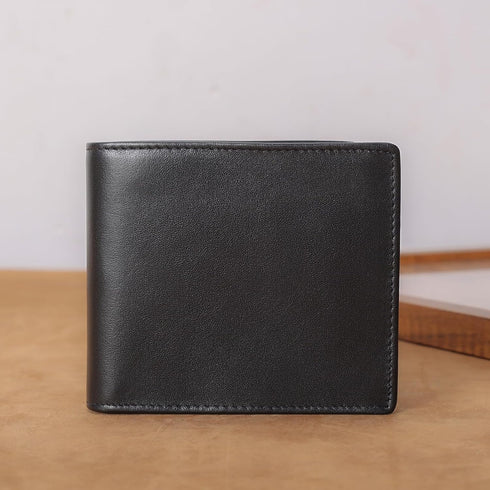 Polare Men's RFID Blocking Cowboy Genuine Natural Crazy Horse Leather Bifold Wallet...