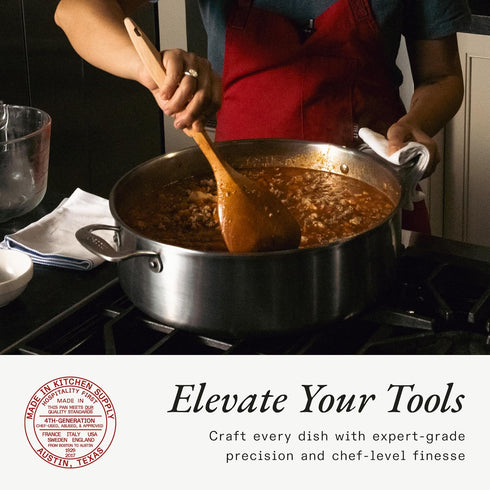 Made In Cookware - Wooden Spoon - Handcrafted for Thorough Mixing and Gentle Cookware Care - Crafted in Hungary...