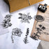 Geolet 300 Pieces Flower Plant Retro Transparent Flower Sticker Decal DIY Natural Scrapbooking Stickers for Laptop Ca Diary Album Journal Planners...