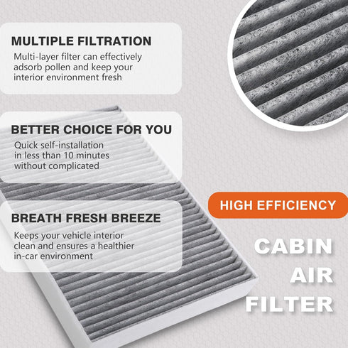 RUITO Cabin Air Filter, Fits 300 (2011-2023), Challenger (2011-2023), Charger (2011-2023), Replace RT668 CF11668, ?BE-668, 68071668AA......