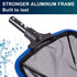 Ultra Fine Mesh Pool Skimmer Net with Aluminum Frame, Aluminum Pool Net for Cleaning Efficiently, Durable Pool Skimmer Net Fine Mesh Ideal for Fin...