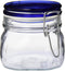 Bormioli Rocco Fido Square Jar with Blue Lid, 17-1/2-Ounce...