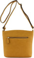 FashionPuzzle Triple Zipper Pocket Medium Crossbody Bag...
