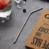 18 Piece Silver Stainless Steel Straws, 8.5 '' Reusable Drinking Straws,with Portable pouch (8 Straight/8 Bent/2 Brushes)...