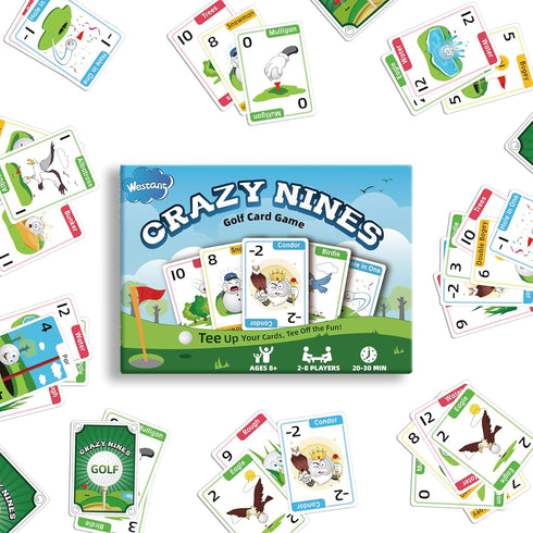 Crazy Nines Golf Card Game - Funny Card Games for Kids 8-12, Teens and Adults, The Perfect Family Card Games and Game Night Games for Groups Adult...