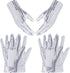 SATINIOR 3 Pairs Sequin Gloves Silver Glitter Gloves Sequin Dance Gloves for Skating Dressing Accessory...