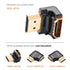 Zeskit HDMI Adapter Male to Female Right Angle, Zinc Alloy Full Shielding 24K Gold Plated Connectors (SIDE-90/N)...