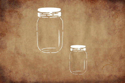 Mason Jar Custom Stencil, 8.5" x 11", Reusable & Sturdy for Art, Crafts & DIY Projects...