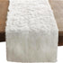 Faux Fur Design Table Runner, 15"x72", White...
