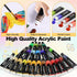 Acrylic Paint Set,39 PCS Artist Painting Supplies with 24 Rich Pigment Color,12 Brushes,Palette,Paint Art Knife & Sponge,Art Craft Paints for Kids...