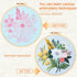 VIVAwisdom Flower Cross Stitch Kits, Water Soluble Embroidery+Kits,Fun Crafts for Adults,DIY kit for Women to Enjoy Needlework Making People Calm ...