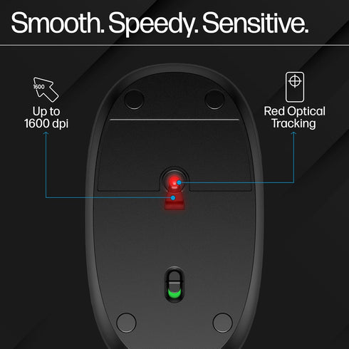 HP 240 Bluetooth® Mouse, Lock On with Bluetooth® 5.1 Wireless connectivity, Super Accurate Tracking at 1600 DPI, Sleek ambidextrous Design with Th...