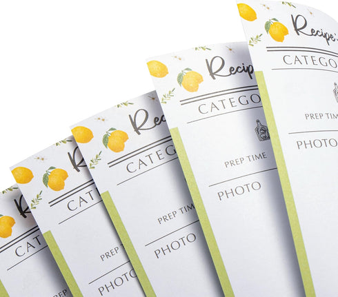 OUTSHINE 6 x9 Lemons Hardcover Recipe Binder, Blank Recipe Binder to Write in Your Own Recipes, Recipe Binder, Recipe Book Blank, Recipe Notebook,...