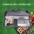 BBQ Tools Carry Bag,Large Capacity Oxford Grill Tool Carry Bag, Waterproof Outdoor BBQ Grill Accessories Bag for Picnic Cooking Camping Trip (Blac...