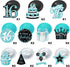 Sumind 30 Pcs Birthday Hanging Swirl Decorations, Teal Silver Black Blue Turquoise Happy Birthday Foil Swirls Ceiling Decor for Girls Sweet Decora...