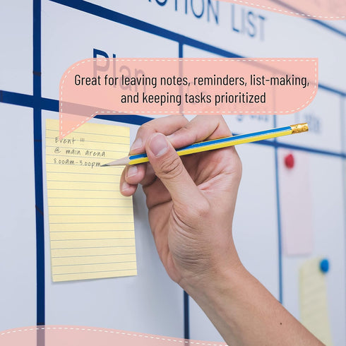 Mr. Pen- Lined Sticky Notes 4x6, 6 Pads, 45 Sheets/Pad, Pastel Color, Sticky Notes with Lines, Sticky Pads, Sticky Note Pads, Colorful Sticky Note...
