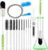 CUMFYHOUS-Set of 12 Tube Pipe Cleaners Brush Kit,Bottle Cleaning Brush,Bowl Cleaner,Long Straw Brush,17-inch Long Handle Brush,8.2-inch Different ...